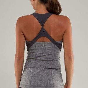 Lululemon Spin Me Gray Tank Top Size 10